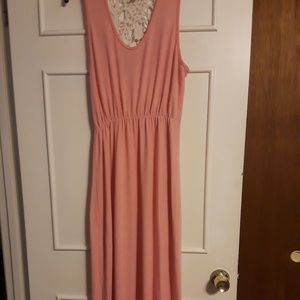 Olivia Blue maternity pink maxi dress